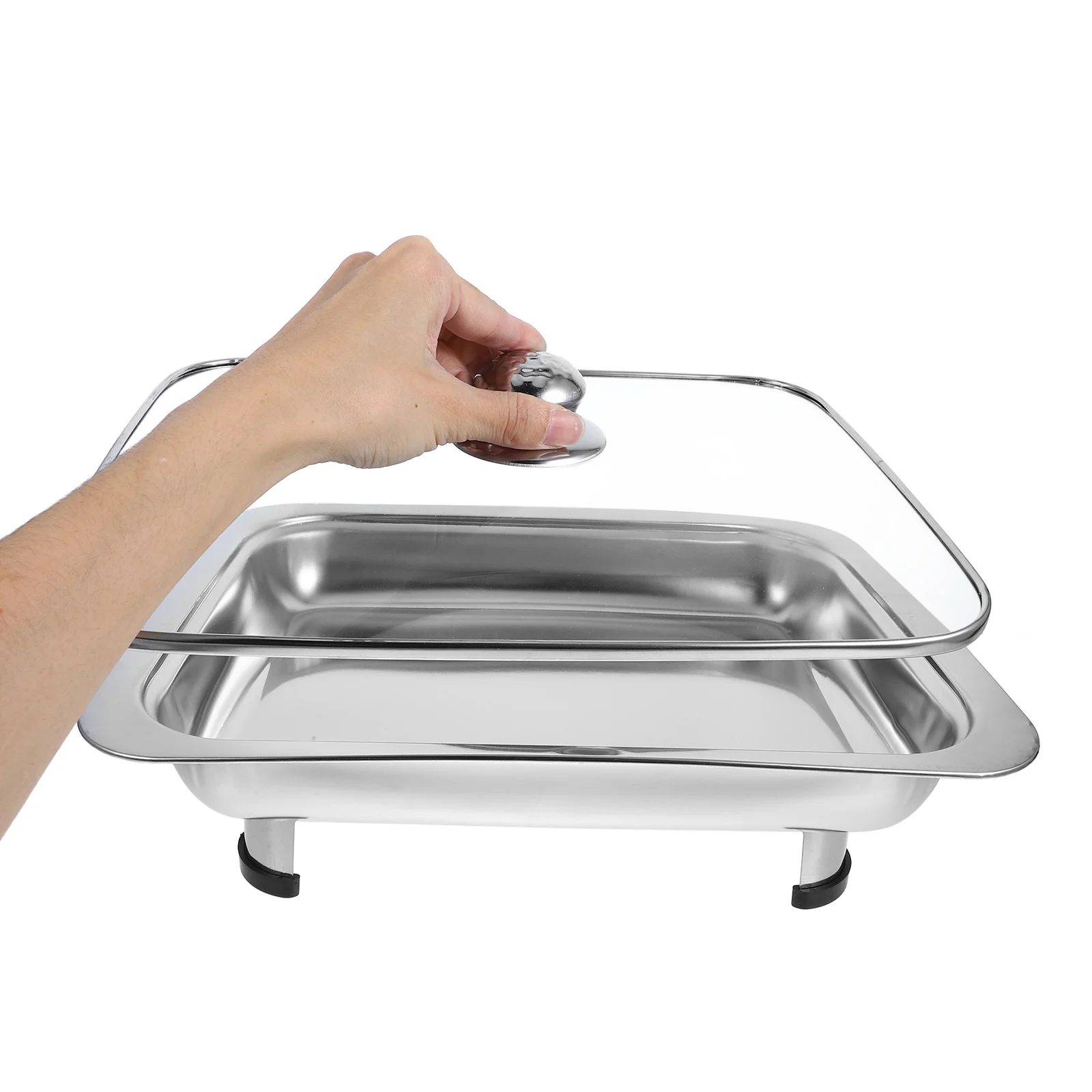 Стальной шведский стол поднос для гриля сервер сковорода из нержавеющей стали