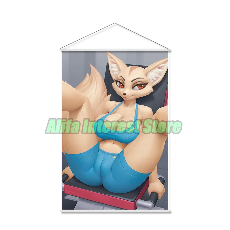 Fenneko аниме настенный свиток висячий постер домашний декор живопись