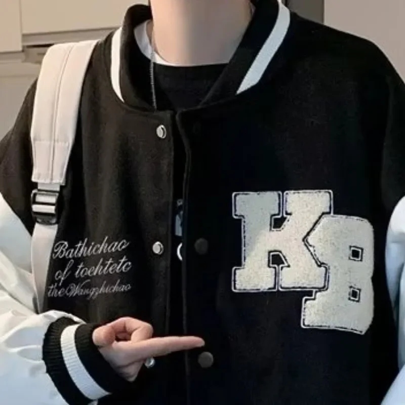 Куртка мужская бейсбольная в стиле кэжуал на осень/зиму 2023