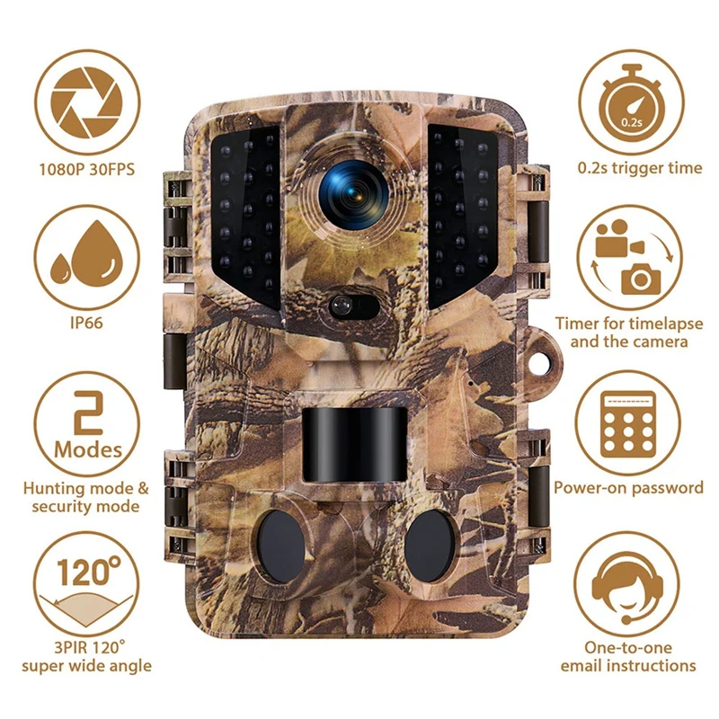

PR900 Hunting Camera PIR Sensor 1080P HD Trail Camera Outdoor Waterproof Motion Detection Night View Cam Accessories