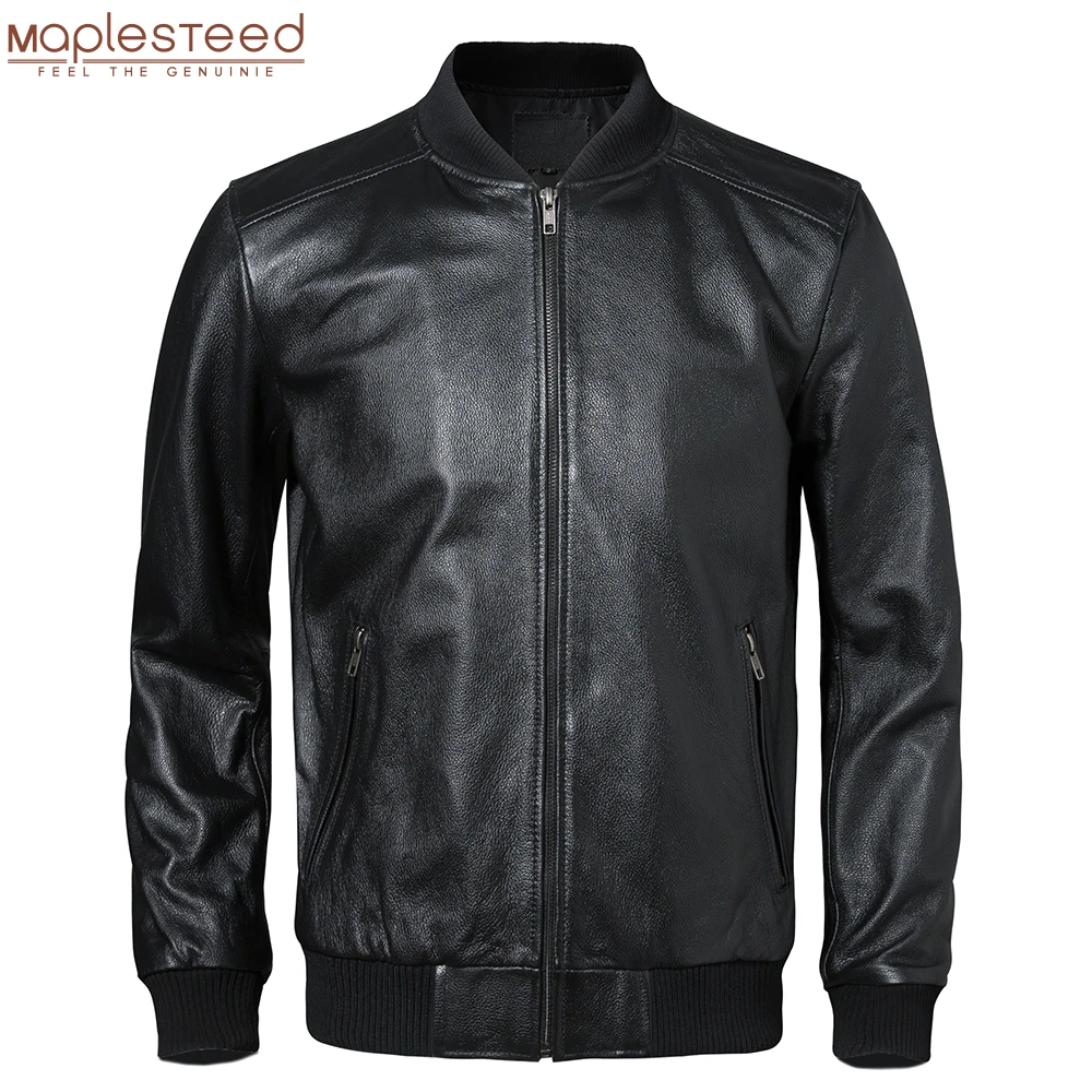 

Genuine Leather Jacket Men Real Leather Jacket 100% Cowhide Slim Fit Male Coat Skin Clothing Spring Autumn Asian Size 5XL M615