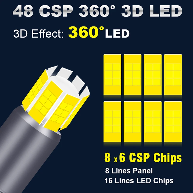 Лампы для автомобильных фар H7 светодиодный Canbus 360 HB4 H11 H4 H1 9012 HB3 9005 9006 H8 D2S D4 3000K 4300K