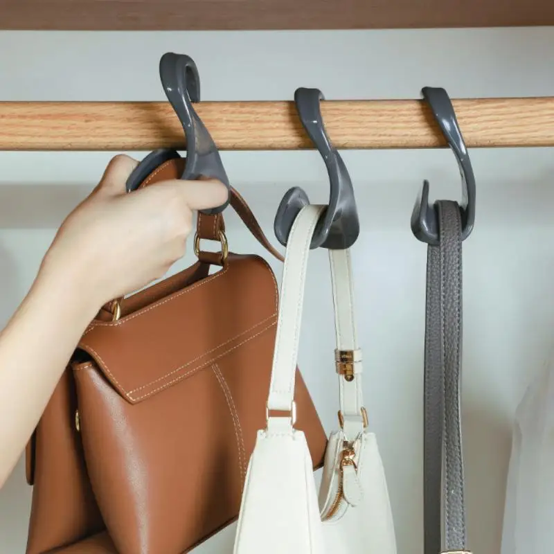 

Multi-purpose Wardrobe Holder Hanging Hooks Cloakroom Storage Hat Hooks Rack Plastic Shelf Closet Storage Hook Bag Hanger