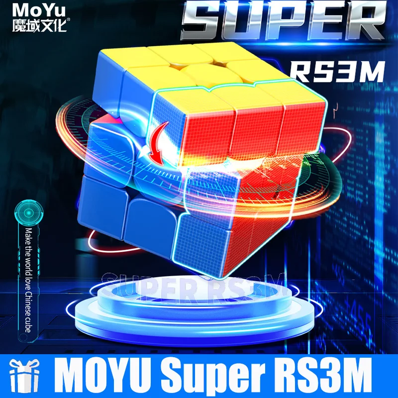 

[Picube] MoYu Super RS3M 3x3x3 Магнитный магический куб с шариковым сердечником версия без наклеек RS3 magлев 3X3 головоломка игрушки Магнитный скоростной куб