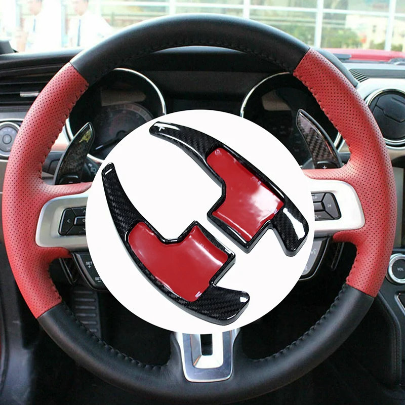 Carbon Steering Wheel Shift Paddle Extension Shifters for Ford Mustang 2015 2016 2017 2018 2019 2020 Steering Wheel Extension
