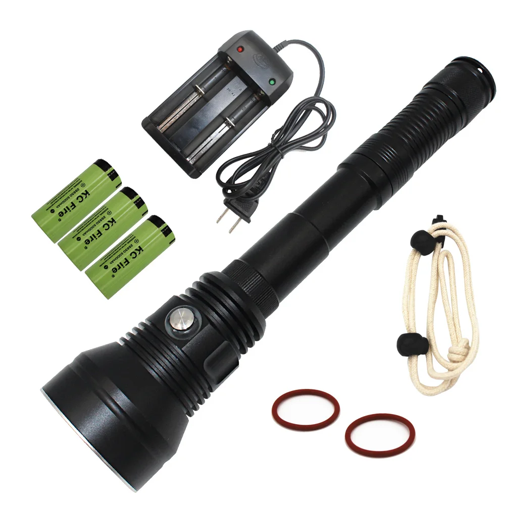 

XHP70.2 LED Scuba Diving Flashlight Torch 3*26650 battery waterproof Xhp70 White Torchlight Underwater 100m Dive Light Lamp