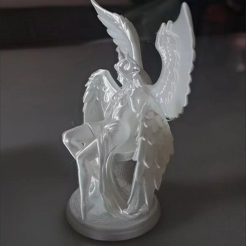 Фото Готическая статуэтка Демона-Ангела, 3D-печатная фэнтезийная фигурка, белая скульптура-украшение для самостоятельной росписи, декор для дома и подарок для коллекционеров №2