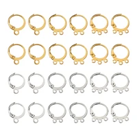 180pcs golden plated platinum color brass huggie hoop earring hooks with loop for diy hoops earrings jewelry components supplies
