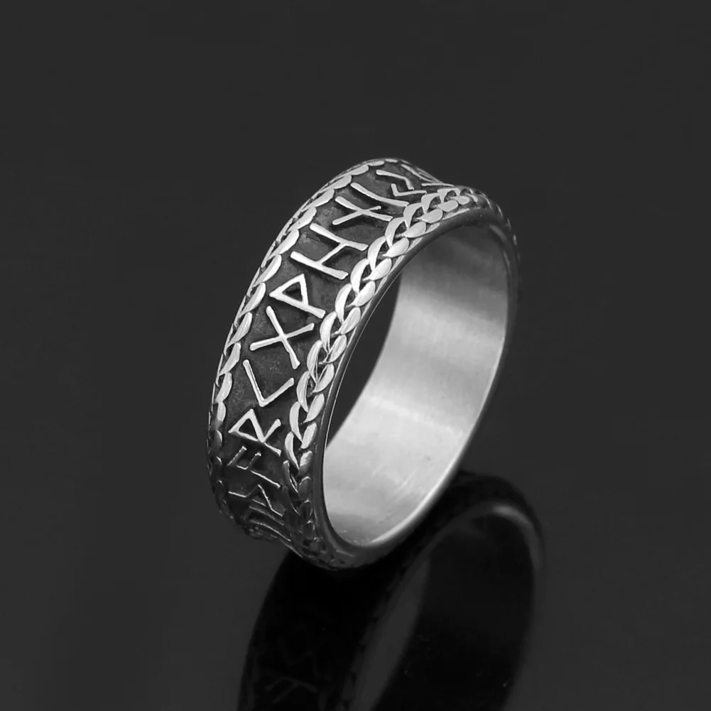 

Norse Odin Viking Rune Ring For Men Women 316L Stainless Steel Braided Irish Celtics Knot Viking Rings Fashion Jewelry Wholesale