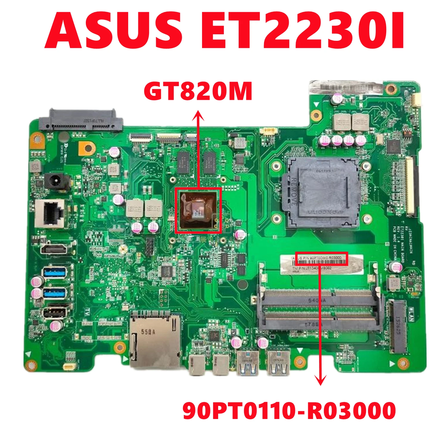 

90PT0110-R03000 Mainboard For ASUS ET2230I ET2230 All-in-one Motherboard With N15V-GM-S-A2 DDR3 100% Tested OK