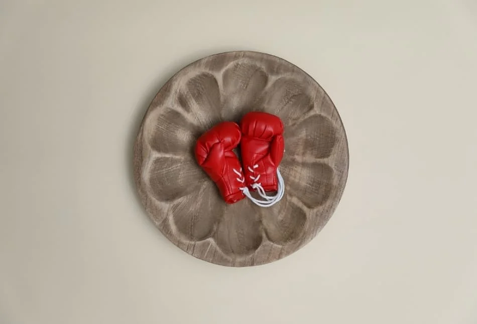 Simulation Mini Red Sanda Free Fight Glove Newborn Photography Props Set for Baby Photo Boxing Pants Gloves Prop Accessories |