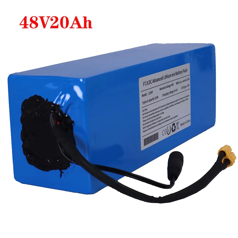 

48V20ah 18650 lithium battery pack 48V 20AH 1200W electric scooter electric bicycle battery built-in 30A BMS XT60 connector