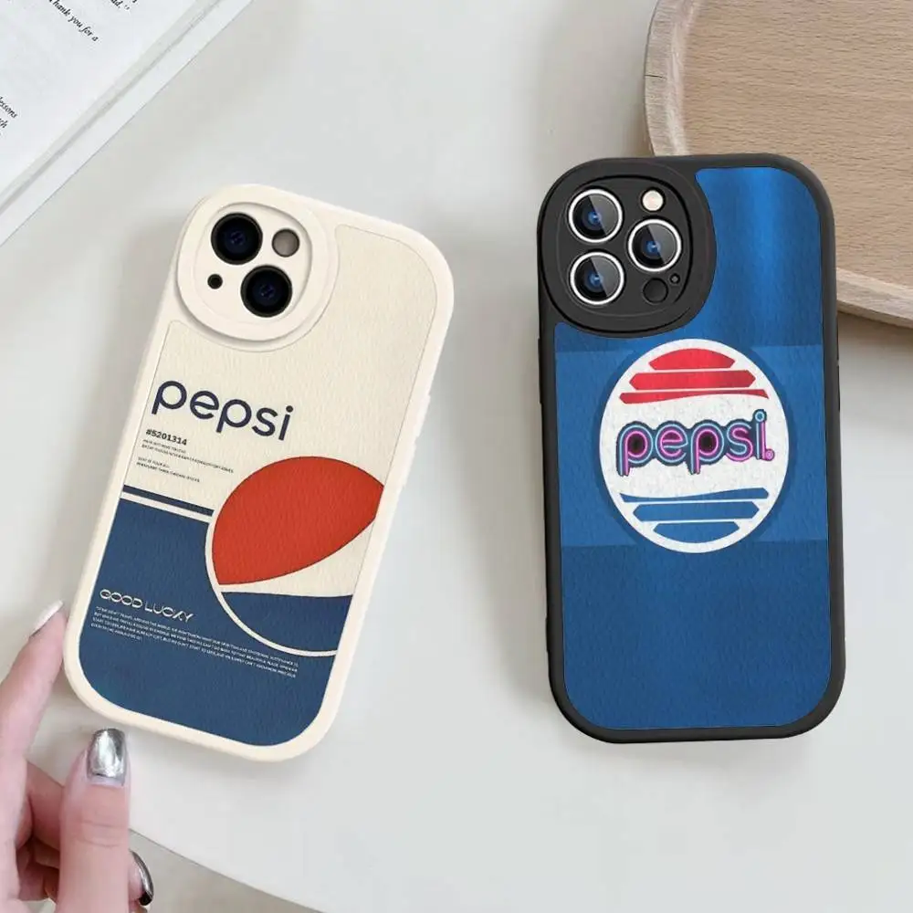 Фото Чехол для телефона P-Pepsis Cola для iPhone 16 15 14 13 12 11 Pro Max Plus, кожаный, мягкий №2
