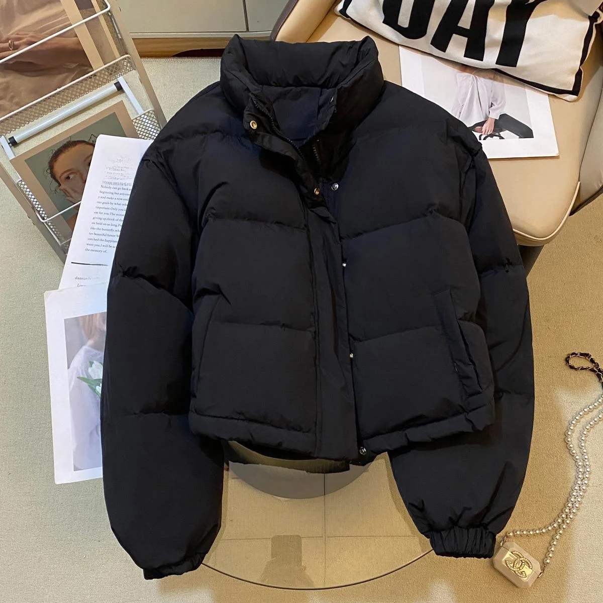 Черный 90 белый утиный пуховик верхняя одежда для женщин новинка зимы 2024
