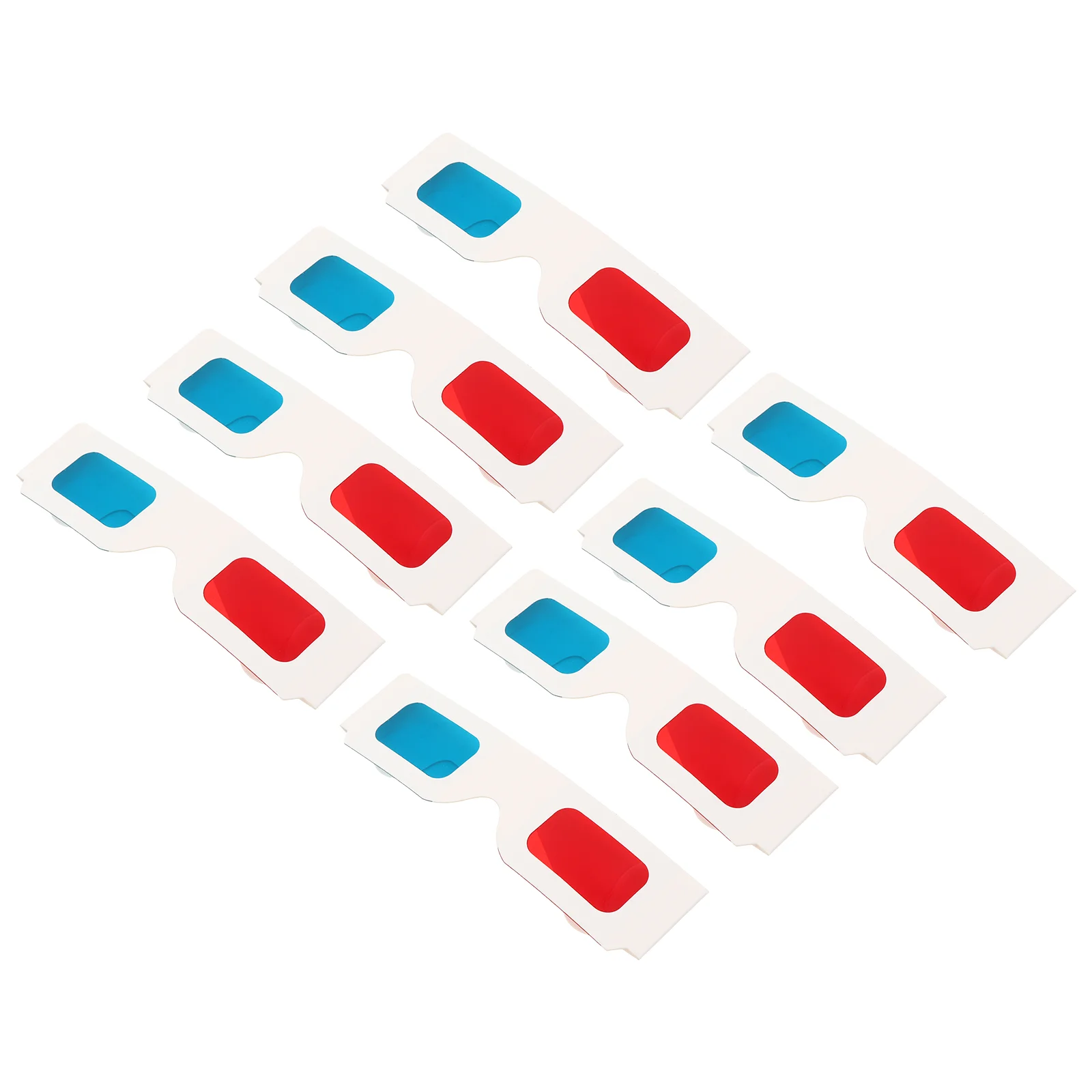 

100 Pcs 3d Glasses Video Blue Cardboard Anaglyph Movie Disposable Three-dimensional Paper Vr