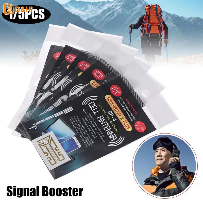 1/5Pcs Universal SP-4 Singal Antenna Booster For Smartphone Cell Phone Travel Camping