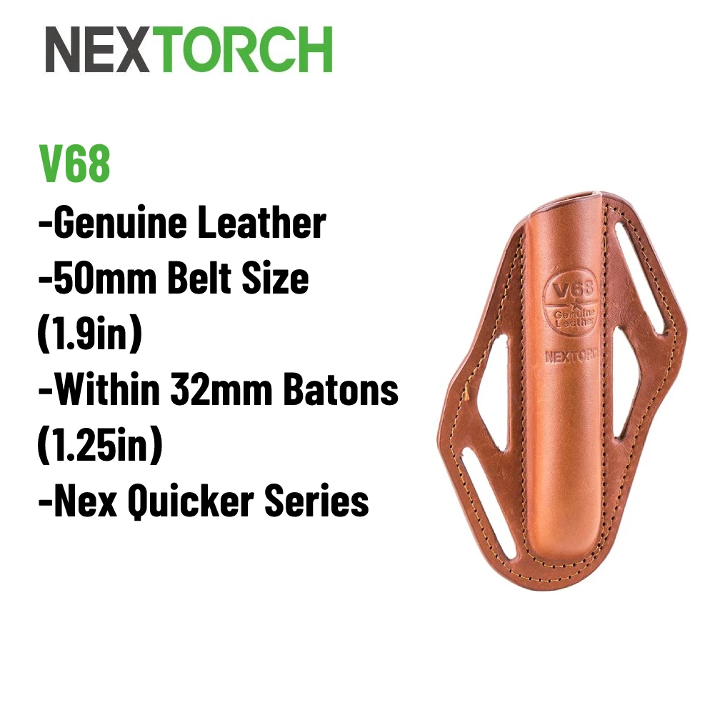 

Портативная кобура NEXTORCH V68 из натуральной кожи, подходит для ремня шириной 45 мм