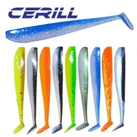 cerill 5 pcs 130mm 12g soft plastic paddle tail grub lure artificial silicone bait bass pike crappie trout shiner fishing tackle