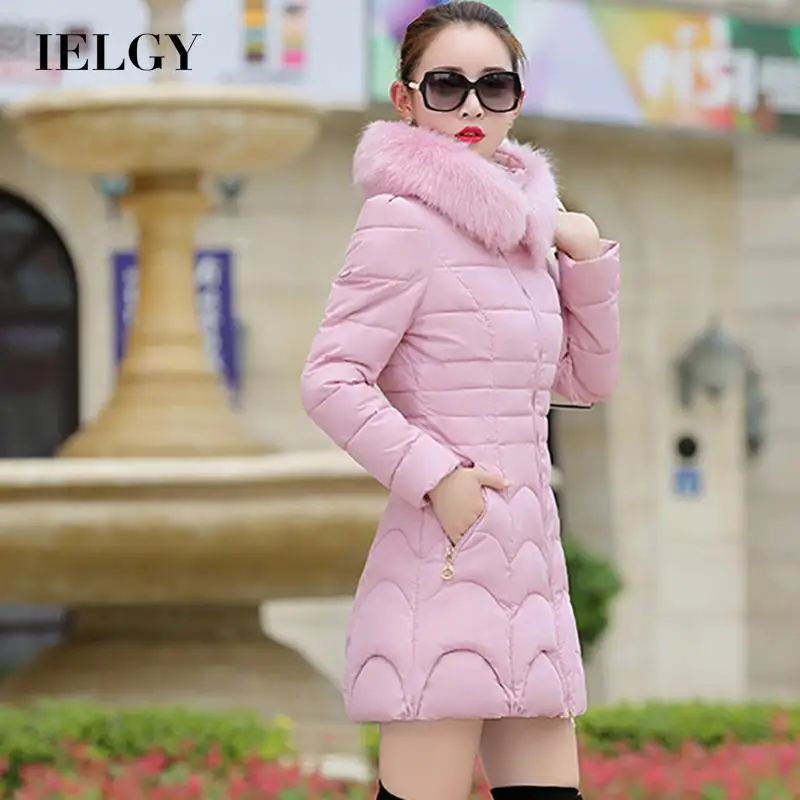 Female Clothing Winter Coat Promotion Winter For Women Long Korean Style Large Fur Collar Solid Casual Parkas Girl Jacket 2023