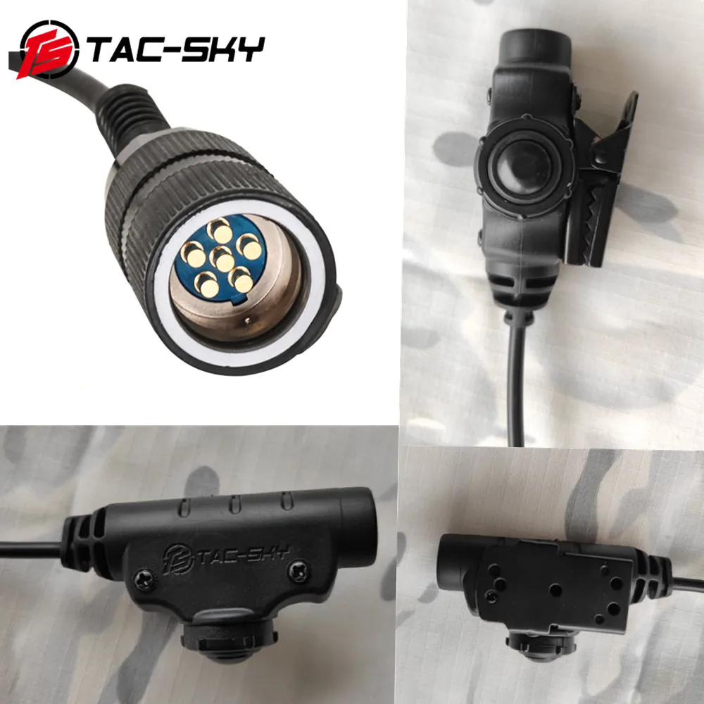 U94 V2 PTT Tactical Headset 6Pin u94 ptt Adapter for Z-TAC/TAC-SKY Headset Compatible with PRC 148 152 Walkie Talkie Dummy Model