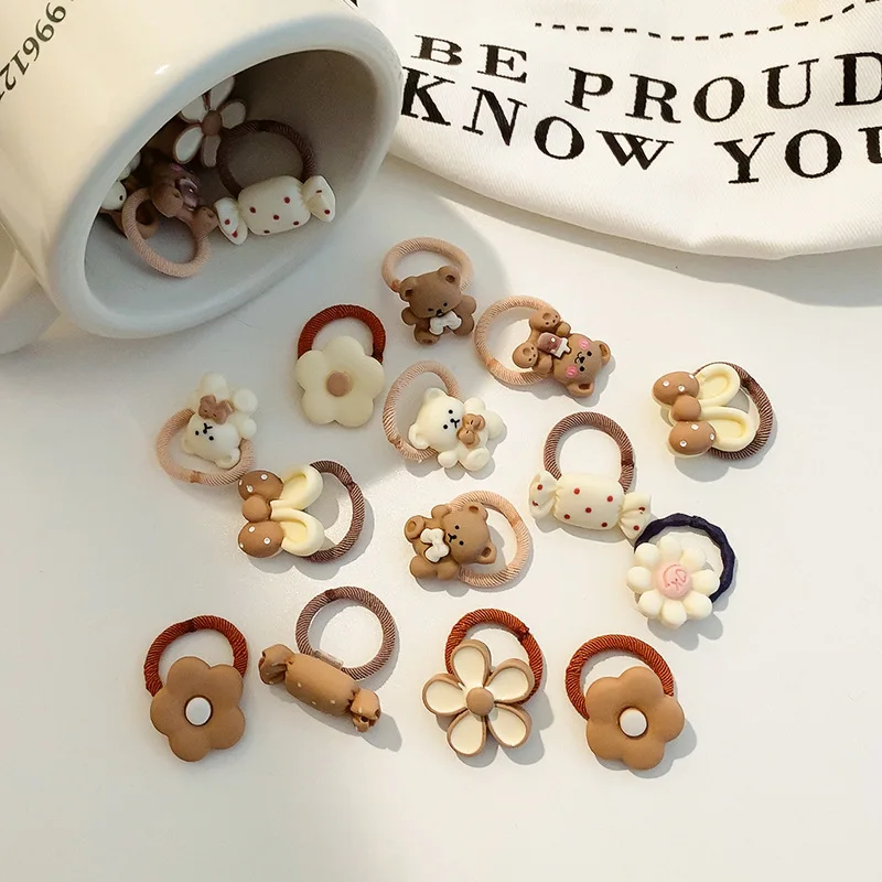 

Детские резинки для волос с цветочным рисунком