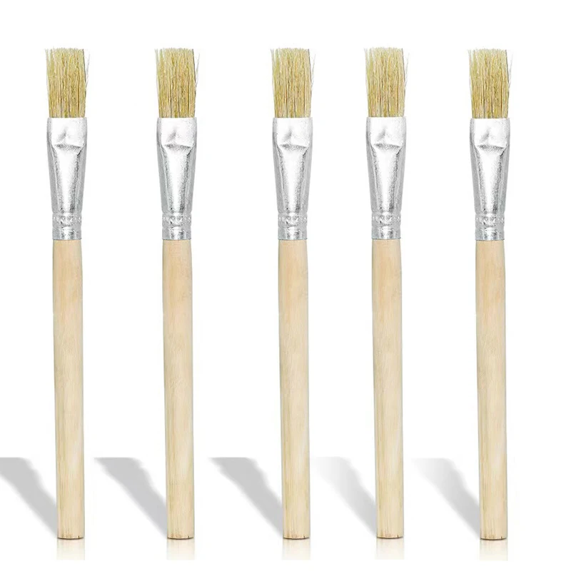 

5 шт., щетка для чистки с деревянной ручкой, антистатическая электронная головка с одной головкой, подходит для ремонта материнской платы мобильного телефона