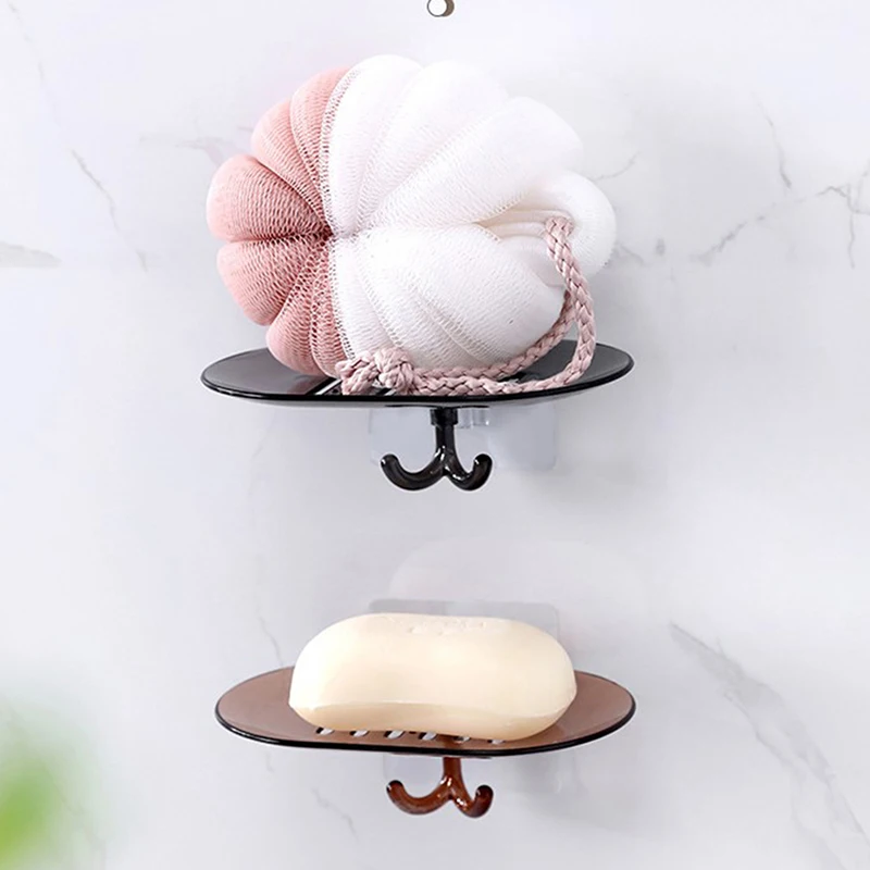 

1PC Soap Holder Tray Shower Soap Box Dish Storage Plate Holder Case Bathroom Box Shelf Wall Dishes Bathroom Product