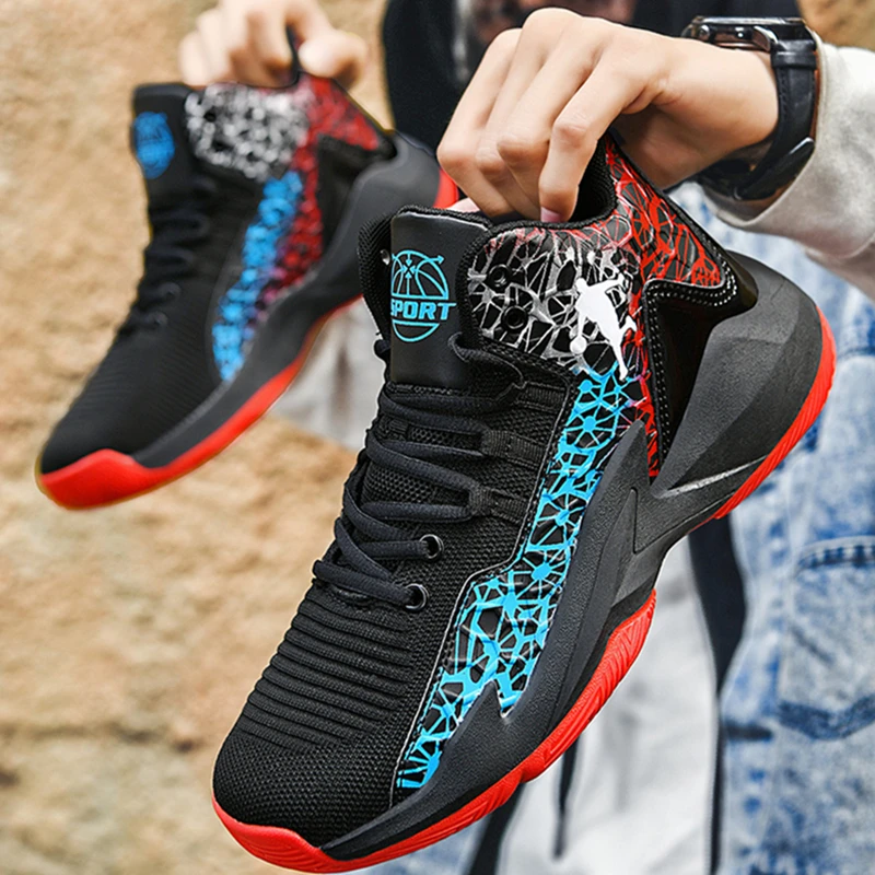 Men's Basketball Shoes Breathable Cushioning Non-Slip Wearable Sports Shoes Gym Training Athletic Basketball Sneakers for Women
