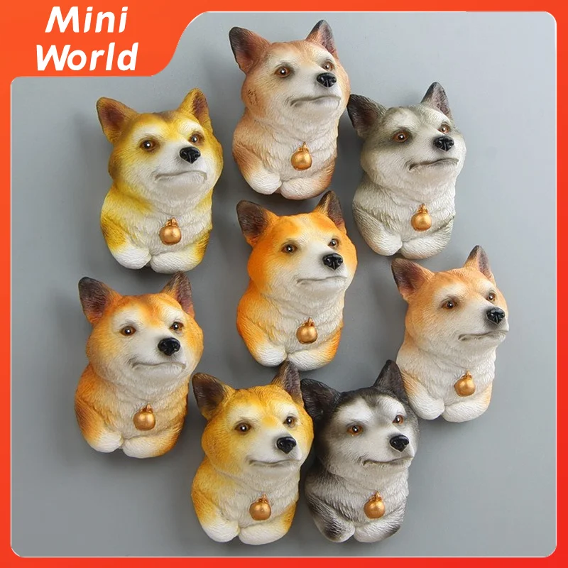 

1Pcs Happy Corgi 3D Fridge Magnets for The Refrigerator Kitchen Decor Miniatures Resin Crafts Ornament Figurines Garden Decor