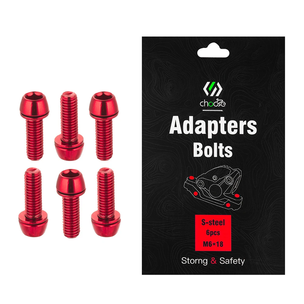 

6pcs Disc Brake Caliper Fixing Bolts M6*18mm MTB Bike Bicycle Screws For Fixing The Crank Of The Disc Brake Caliper