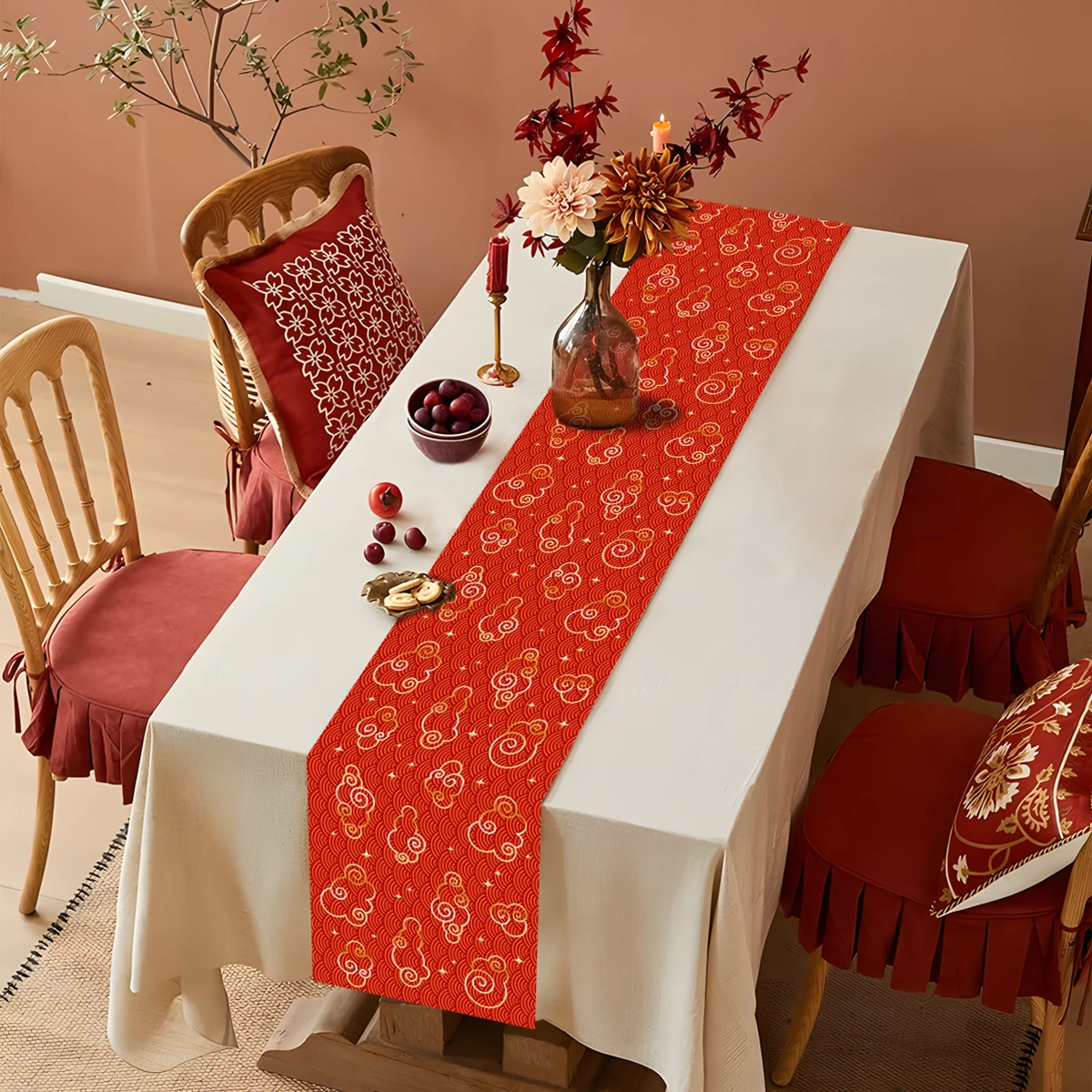 Настольные флажки на китайский новый год Рождество кухня столовая дорожка