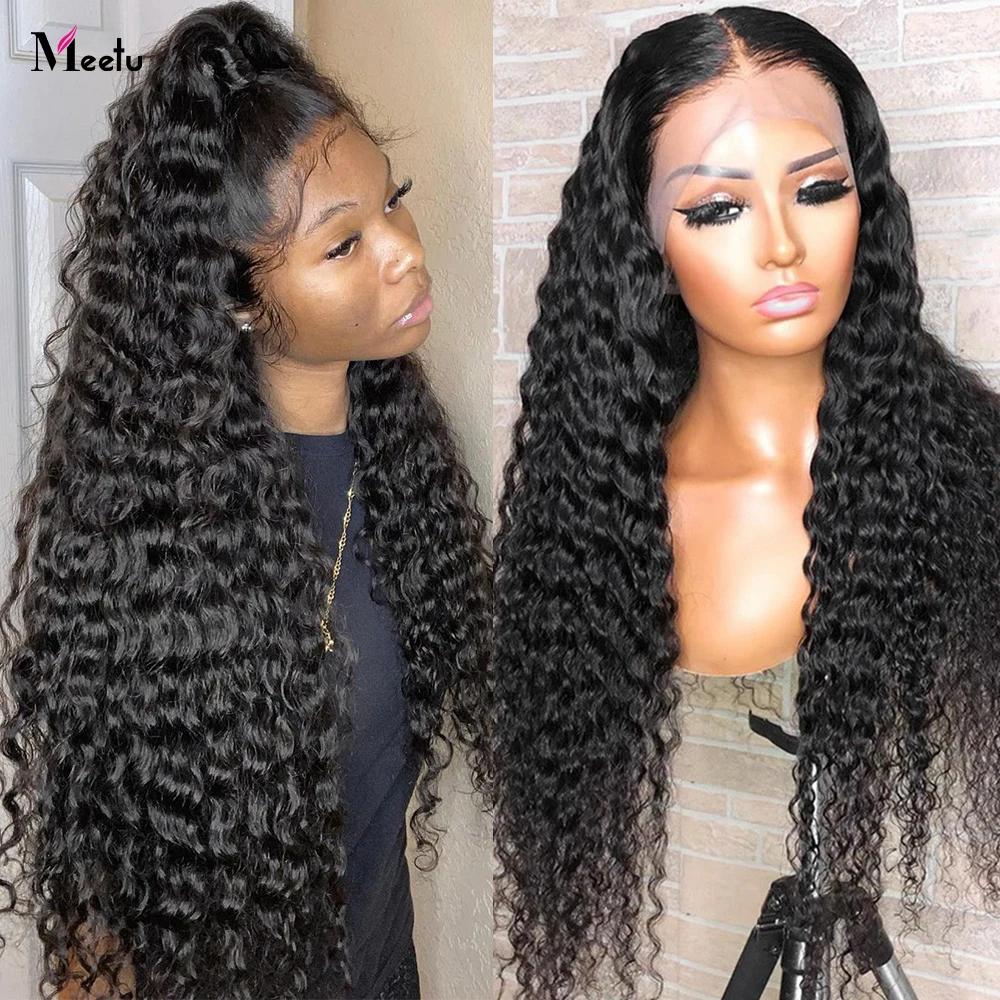 

28 30 Inch Deep Wave Frontal Wig 250 Density Human Hair Wig 13x4 HD Lace Frontal Wig Pre Plucked Lace Front Human Hair Wigs