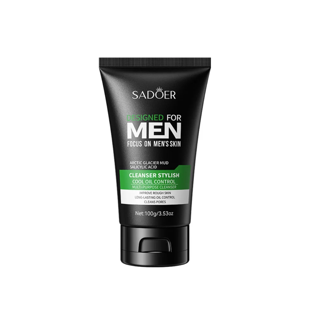 

Men Facial Cleanser Oil Control Anti-acne Cleansing Face Washing Moisturizing Blackhead Shrink Pores Exfoliating Skin Care Deep