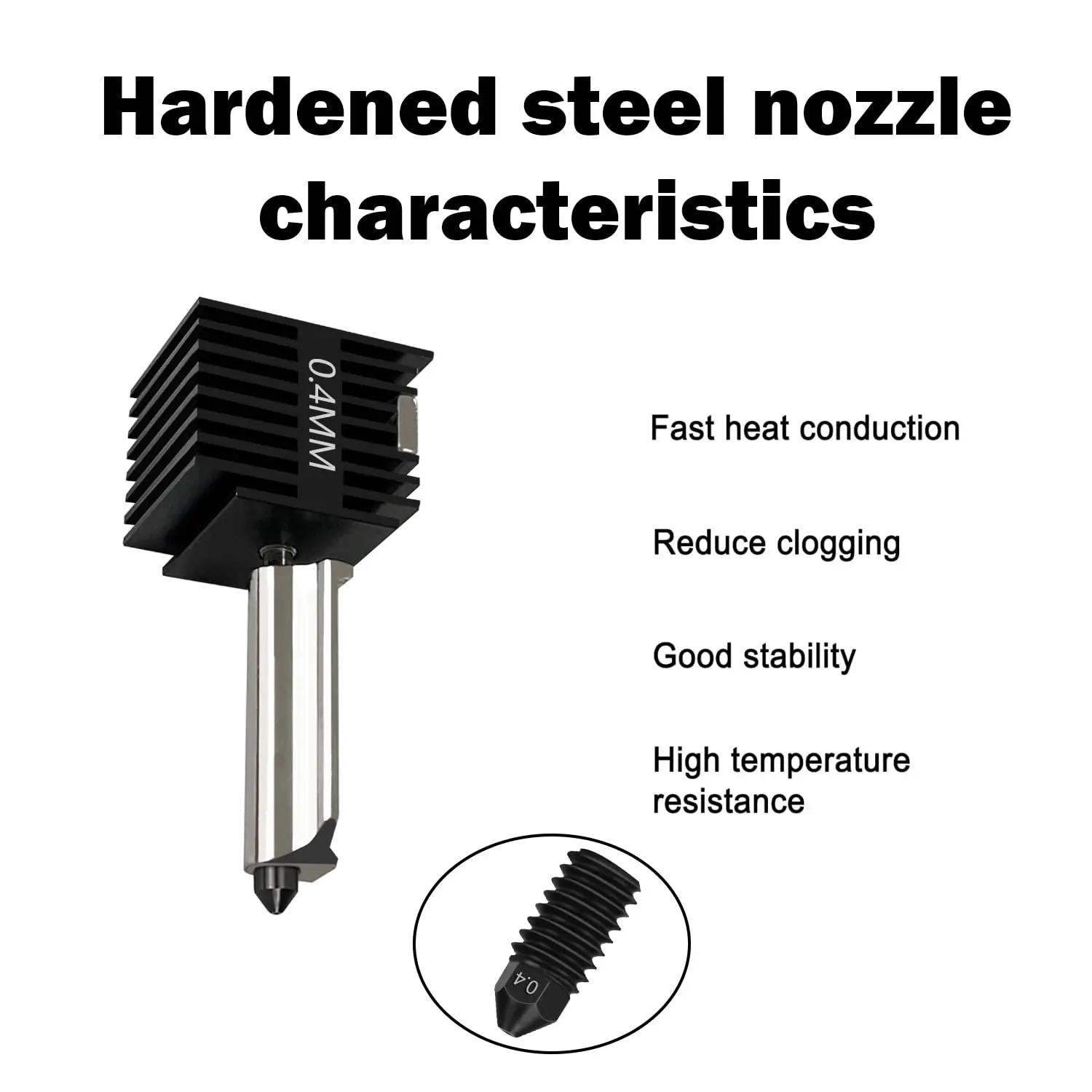 Фото Комплект из 4-х экструдеров A1 Mini/A1 Hotend: Набор для модернизации печатающей головки с высокотемпературным соплом из закаленной стали 0,4 мм №3