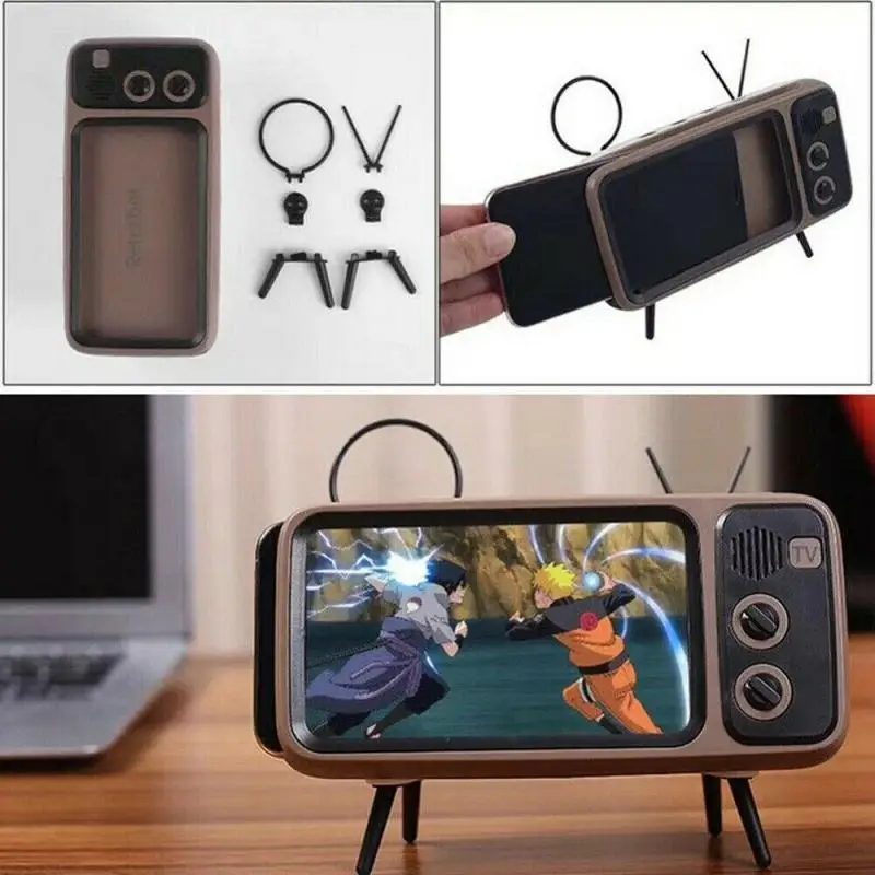 

New Multifunction Audio Speakers Wireless Speaker with Power Bank Function Phone Bracket BT Speaker Retro Travel Gifts