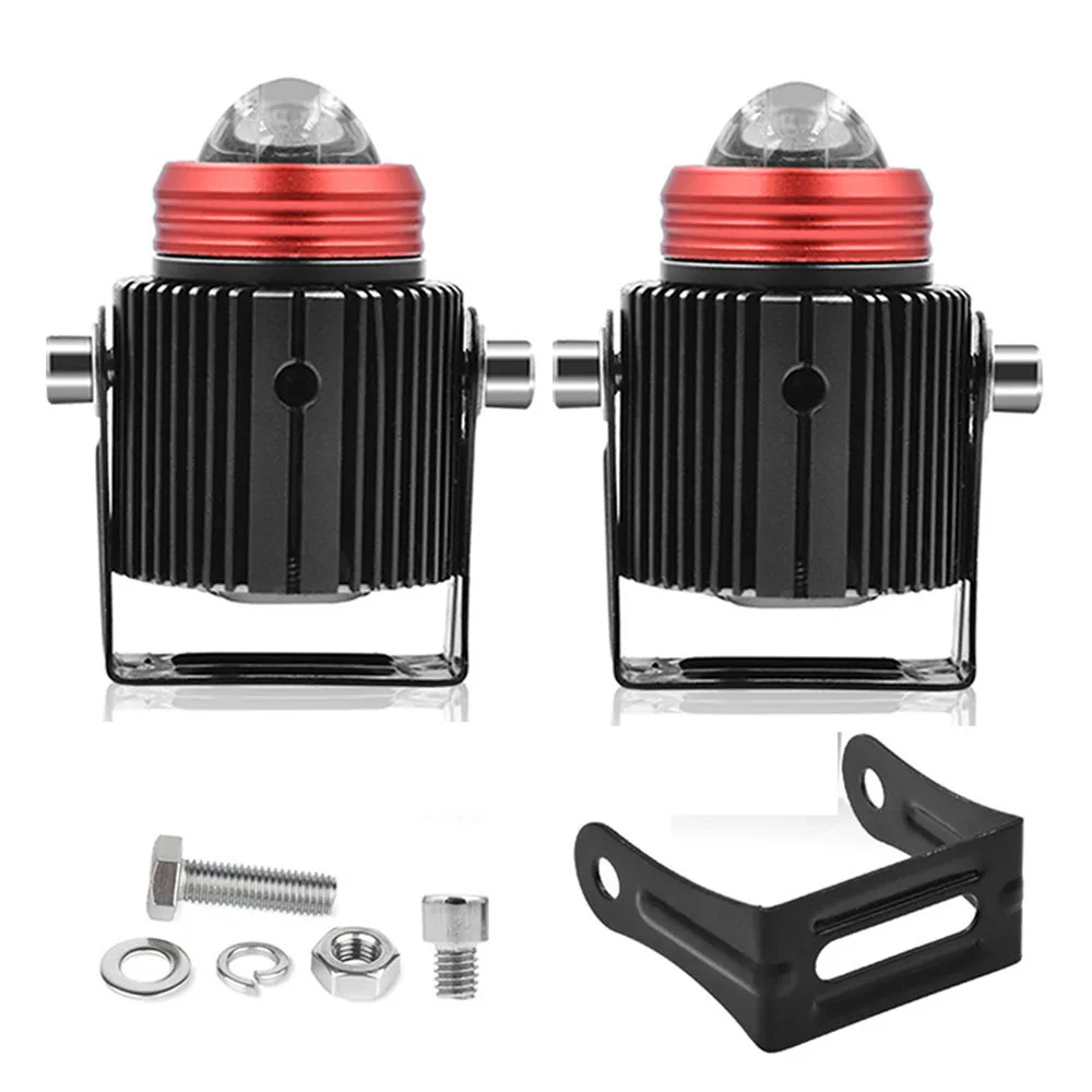 

Led Fog Light for Motorcycle Headlight Lens Two Colors High Low Beam Spot Lights Yellow White 60W Work Lamps Auto Accessories
