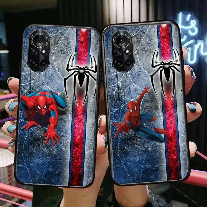 

HD spider man MARVEL Clear Phone Case For Huawei Honor 20 10 9 8A 7 5T X Pro Lite 5G Black Etui Coque Hoesjes Comic Fash desig