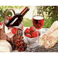 tapb diy painting by numbers fruit wine kits oil coloring by numbers adults for handpainted on canvas home wall art decor