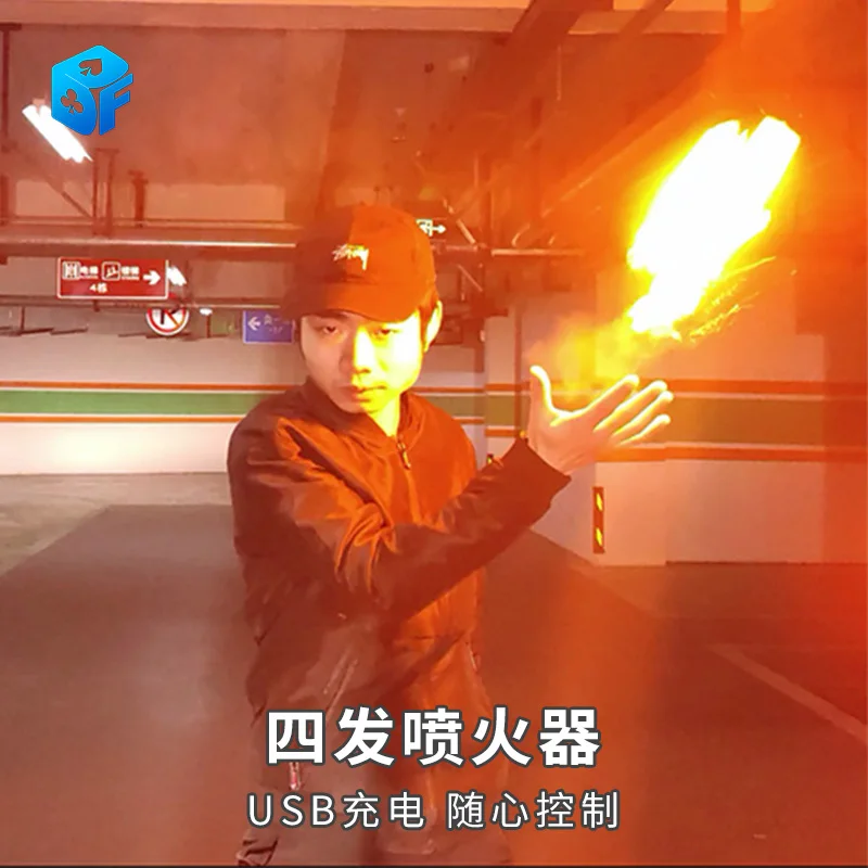 4 Flamethrowers Magic Tricks Fireballs Appearing From Empty Hand Magia Magician Stage Show Illusions Gimmicks Mentalism Props