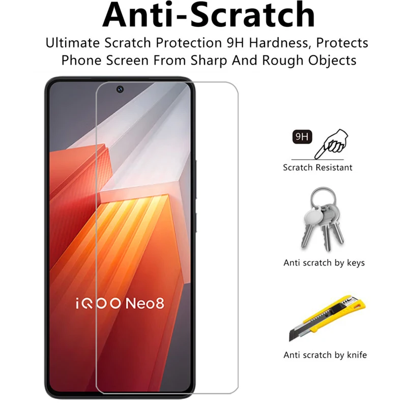 Чехол для телефона vivo iqoo neo 8 pro защита экрана из закаленного стекла iqooneo8 neo8 8pro neo8pro