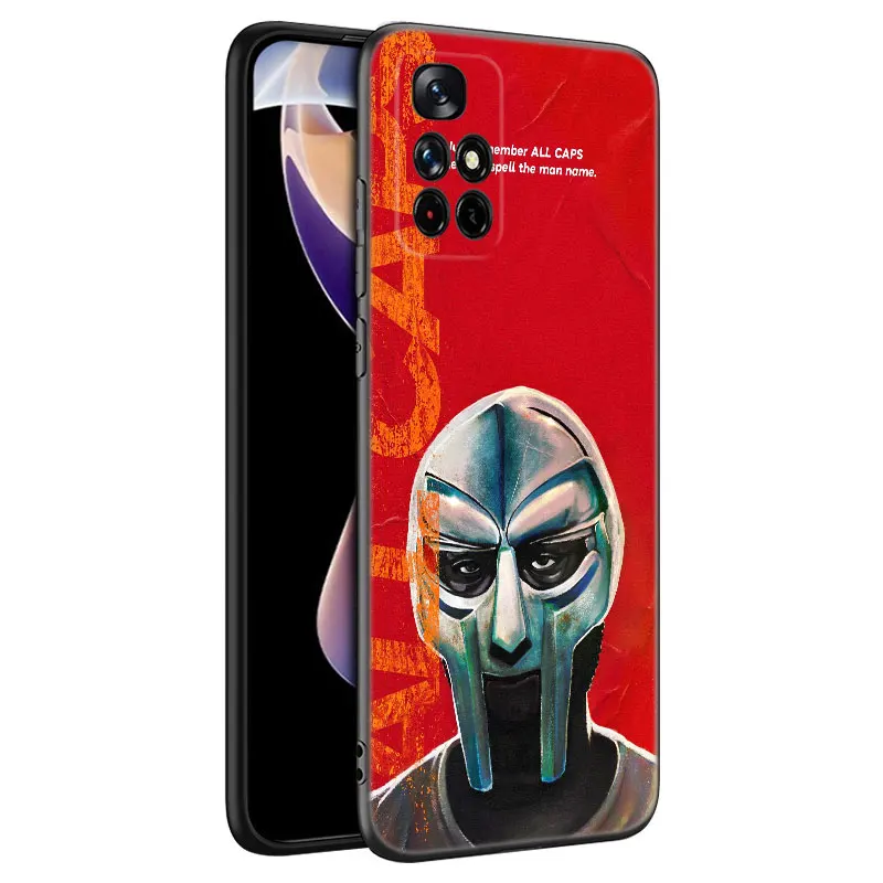 Mf Doom Ed Phone Case For Xiaomi Redmi Note 7 8 9 10 Lite 11 11E 11T 12 Pro 11S 4G 10T 5G 8T 9S 10S Soft TPU Black Cover images - 6