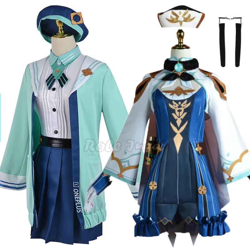 

Genshin Impact Sucrose Cosplay Game Suit Lolita Dress Party JK Uniform Cosplay Costume Anime Wig Halloween Women Girls XS-3XL