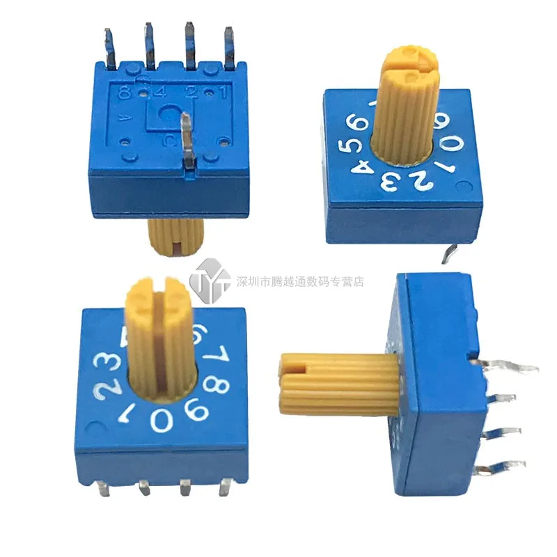 

ERD30 0-9 rotary coding switch with handle dip code switch 10-bit PCB encoder 8421C positive code 4:1 switch