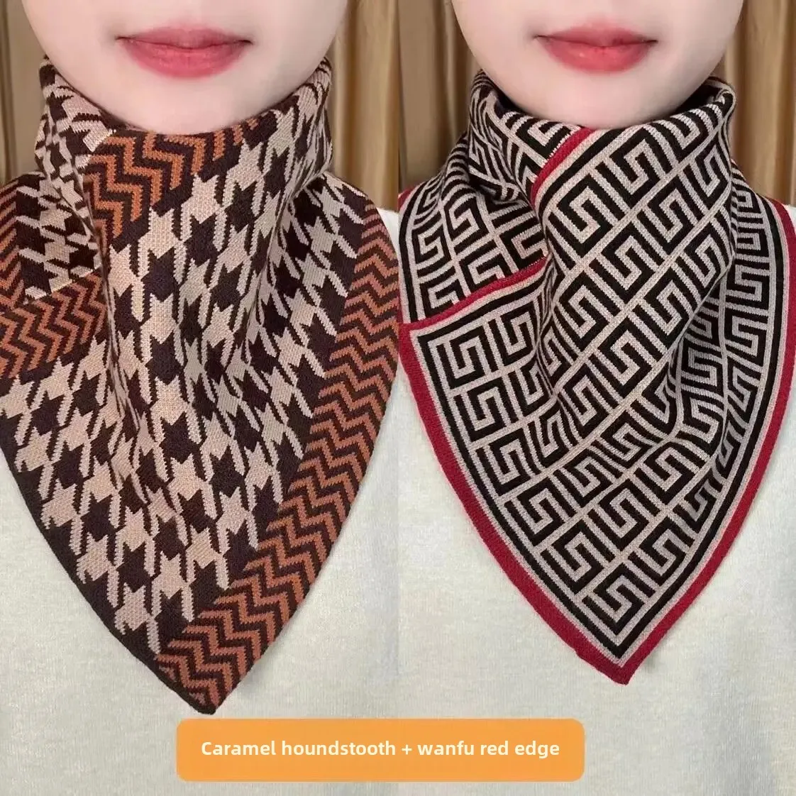 2024 зимняя новая треугольная грелка для шеи теплая защита корейский стиль