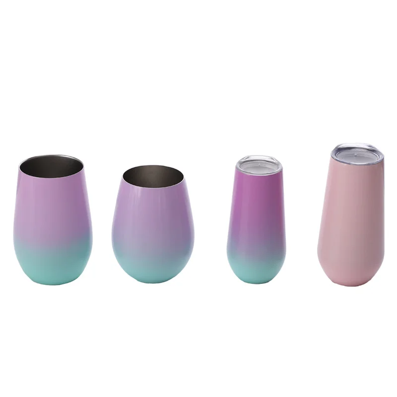 

6oz/8oz/12oz Reusable Double Wall Vacuum Insulated Teardrop-shaped Travel Coffee Mug