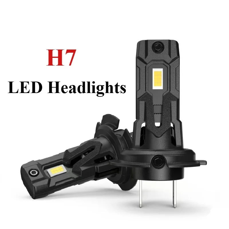 

H7 Светодиодная лампа для фар Мини-автомобильная фара 3000LM 20 Вт H7 CSP 7035 Беспроводная Canbus 6000K Белая автомобильная фара с прямой вставкой 12 В