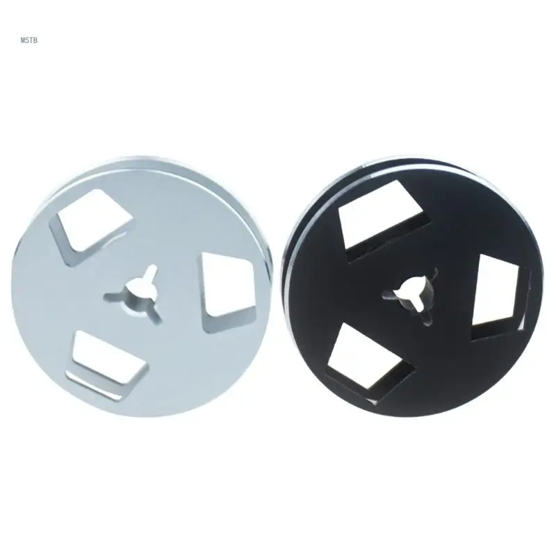 

2.5Inches Takeup Reel, Open Reel Audios Metal Takeup Reel, 3 Holes Wind Resistance Holes, 2.5'' Empty Tape Reel Dropship