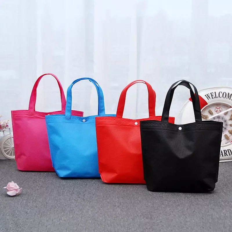 

2022 Reusable Shopper Bag Fashion Printed Fabric Women Shoulder Tote Non-Woven Environmental Case Organizer Multifunction Storag