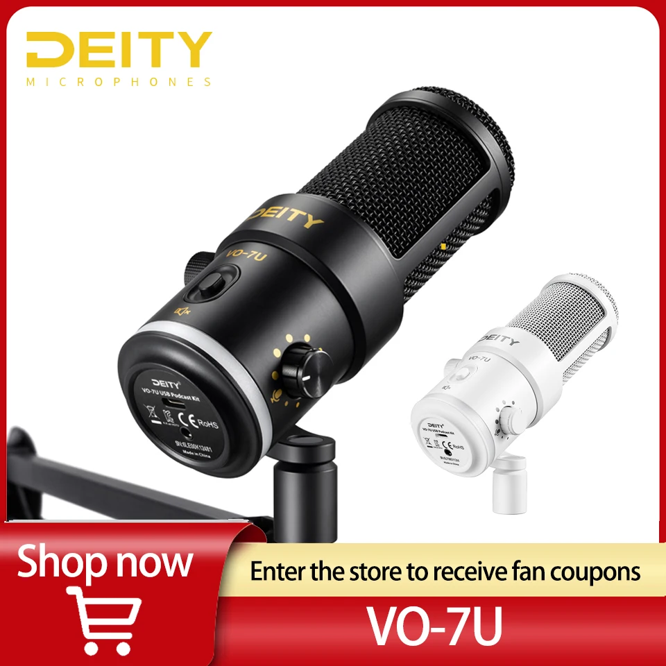 

Deity VO-7U Dynamic Microphone USB Digital Adjustable Cardioid Wired Mic for Pro Studio Youtube Living Streaming