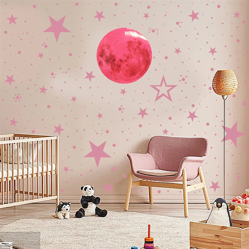 

3D Luminous Stars Wall Stickers Fluorescent Wall Stickers for Kids Baby Room Bedroom Ceiling Home Decor Decoration Chambre 2023